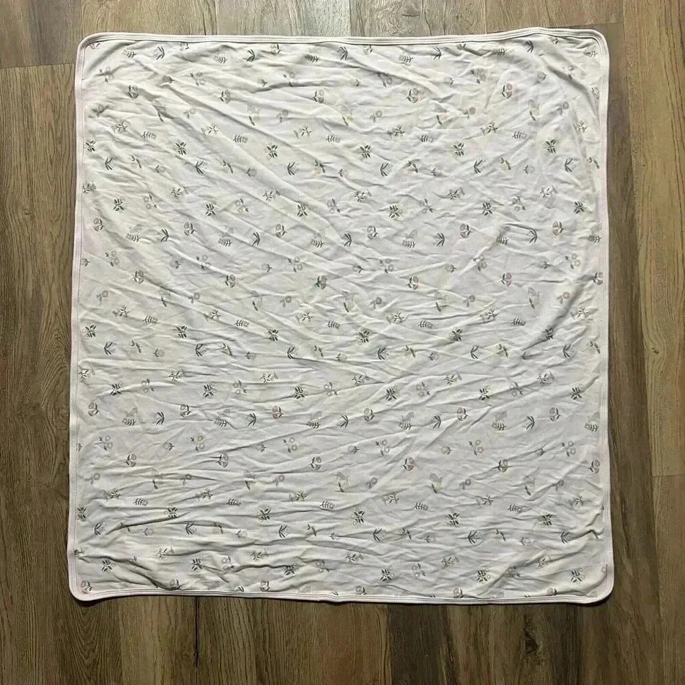 Carters One Size Floral Bunny Baby Blanket 30x30